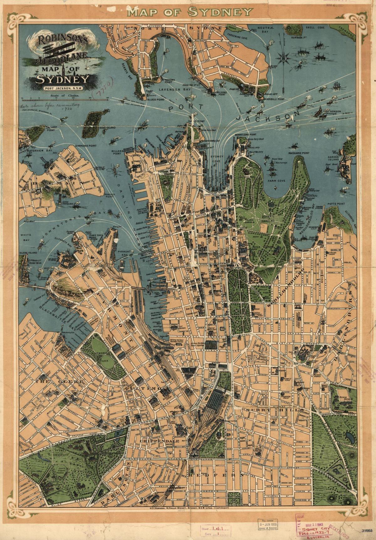 Mapa histórico de Sydney
