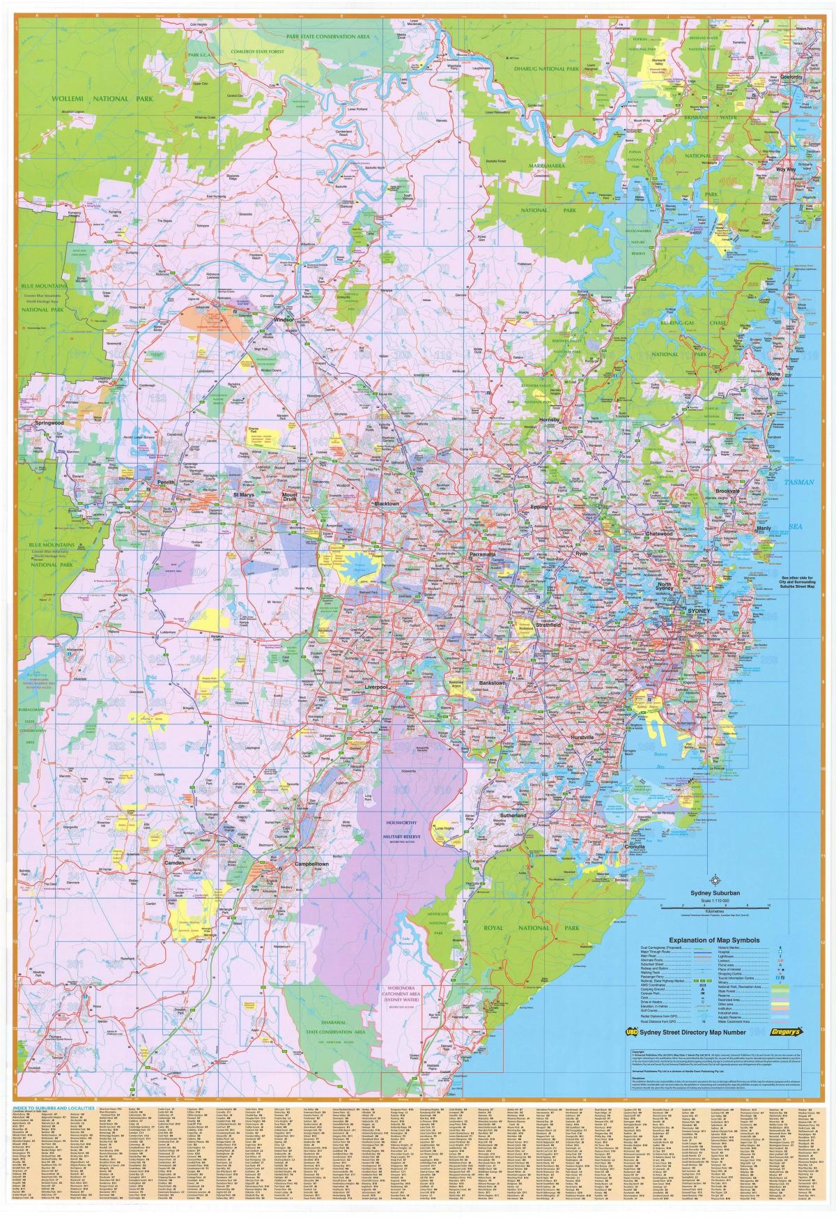 Mapa de la ciudad de Sydney